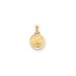 Load image into Gallery viewer, 14K Yellow Gold 1 oz or One Ounce American Eagle Coin Holder Holds 32.6mm x 2.8mm Bezel Screw Top Pendant Charm

