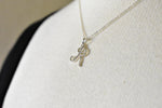 Load image into Gallery viewer, 14k Gold or Sterling Silver .03 CTW Diamond Script Letter R Initial Necklace
