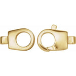 Load image into Gallery viewer, 14k Yellow Gold Hinged Designer Lobster Clasp with End Tabs 29mm x 10.5mm

