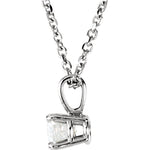 Charger l&#39;image dans la galerie, 14k White Gold 1/4 CTW Diamond Solitaire Necklace 18 inch

