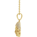 Carregar imagem no visualizador da galeria, Platinum 14k Yellow Rose White Gold Sterling Silver Diamond Buddha Pendant Charm Necklace
