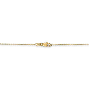 14K Yellow Gold 0.80mm Diamond Cut Cable Bracelet Anklet Choker Necklace Pendant Chain