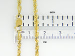 Φόρτωση εικόνας στο εργαλείο προβολής Συλλογής, 14K Yellow Gold 3mm Diamond Cut Rope Bracelet Anklet Choker Necklace Pendant Chain
