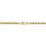Afbeelding in Gallery-weergave laden, 14K Yellow Gold 3mm Diamond Cut Rope Bracelet Anklet Choker Necklace Pendant Chain
