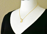 Carregar imagem no visualizador da galeria, 14k Gold 10k Gold Silver Michigan State Heart Personalized City Necklace
