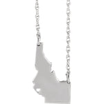 Ladda upp bild till gallerivisning, 14k Gold 10k Gold Silver Idaho State Heart Personalized City Necklace
