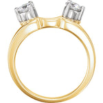 Indlæs billede til gallerivisning 14k Yellow Gold 1/2 CTW Diamond Ring Enhancer Wrap Style Personalized Engraved

