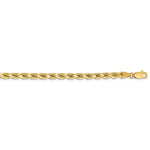 Φόρτωση εικόνας στο εργαλείο προβολής Συλλογής, 14K Yellow Gold 4.25mm Diamond Cut Rope Bracelet Anklet Necklace Pendant Chain

