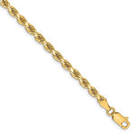 Carregar imagem no visualizador da galeria, 14K Yellow Gold 3.25mm Diamond Cut Rope Bracelet Anklet Choker Necklace Pendant Chain
