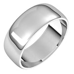 Load image into Gallery viewer, 14K White Gold 7mm Wedding Ring Band Half Round Light

