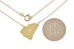 Indlæs billede til gallerivisning 14k Gold 10k Gold Silver South Carolina State Heart Personalized City Necklace
