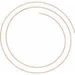 Φόρτωση εικόνας στο εργαλείο προβολής Συλλογής, 14k Rose Gold 1mm Cable Bracelet Anklet Choker Necklace Pendant Chain Custom Length
