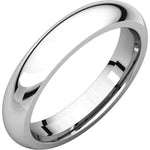 Загрузить изображение в средство просмотра галереи, Platinum 4mm Wedding Ring Band Comfort Fit Half Round Standard Weight
