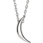 Load image into Gallery viewer, Platinum or 14k Gold or Sterling Silver Crescent Moon Necklace
