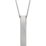 Load image into Gallery viewer, Platinum 14k Yellow Rose White Gold Sterling Silver Name Bar Necklace
