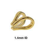 Ladda upp bild till gallerivisning, 14k Yellow White Gold 1.4mm bail ID Rabbit Ear Bail for Pendant Jewelry Findings
