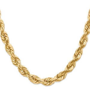 14K Yellow Gold 10mm Diamond Cut Rope Bracelet Anklet Choker Necklace Chain