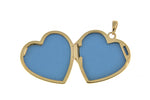 將圖片載入圖庫檢視器 14k Yellow Gold Heart Photo Locket Pendant Charm Customized Personalized
