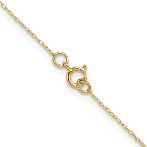 14K Yellow Gold 0.40mm Cable Rope Bracelet Anklet Choker Necklace Pendant Chain