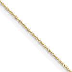 Indlæs billede til gallerivisning 14K Yellow Gold 0.40mm Cable Rope Bracelet Anklet Choker Necklace Pendant Chain
