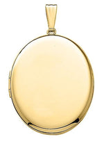 Carregar imagem no visualizador da galeria, 14K Yellow Gold 30mm x 38mm Extra Large Oval Locket Pendant Charm Personalized Engraved Monogram Name Initials
