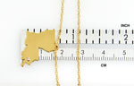 Load image into Gallery viewer, 14k Gold 10k Gold Silver Louisiana LA State Map Diamond Personalized City Necklace
