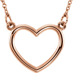 画像をギャラリービューアに読み込む, Platinum or 14k Gold or Sterling Silver 17x15.75mm Heart Necklace
