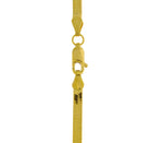 Carregar imagem no visualizador da galeria, 14k Yellow Gold 3mm Silky Herringbone Bracelet Anklet Choker Necklace Pendant Chain
