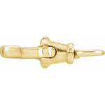 이미지를 갤러리 뷰어에 로드 , 14k Yellow White Gold Swivel Lobster Clasp Pendant Charm Chain Connector Hanger Enhancer
