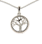 Φόρτωση εικόνας στο εργαλείο προβολής Συλλογής, 14K White Gold 1/5 CTW Diamond Tree of Life Pendant Charm Necklace
