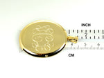 Załaduj obraz do przeglądarki galerii, 14K Yellow Gold 30mm x 38mm Extra Large Oval Locket Pendant Charm Personalized Engraved Monogram Name Initials
