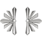 Load image into Gallery viewer, Platinum 14k Yellow Rose White Gold Starburst Earrings
