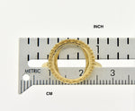 画像をギャラリービューアに読み込む, 14K Yellow Gold 13mm Coin Holder Ring Mounting Prong Set for United States US 1 Dollar Type 1 or Mexican 2 Pesos Coins

