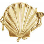 Ladda upp bild till gallerivisning, 14k Yellow White Gold Shell Seashell Single Strand Box Clasp for Bracelet Necklace Jewelry Findings Parts
