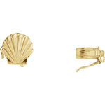 이미지를 갤러리 뷰어에 로드 , 14k Yellow White Gold Shell Seashell Single Strand Box Clasp for Bracelet Necklace Jewelry Findings Parts
