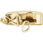 Carica l&#39;immagine nel visualizzatore di Gallery, 14k Yellow White Gold Shell Seashell Single Strand Box Clasp for Bracelet Necklace Jewelry Findings Parts
