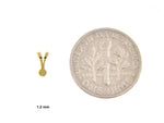 Ladda upp bild till gallerivisning, 14k 10k Yellow White Gold 1.25mm bail ID Rabbit Ear Bail with Pad for Pendant Jewelry Findings
