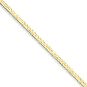 14k Yellow Gold 3mm Silky Herringbone Bracelet Anklet Choker Necklace Pendant Chain