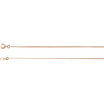 將圖片載入圖庫檢視器 14k Rose Gold 1mm Cable Bracelet Anklet Choker Necklace Pendant Chain Custom Length
