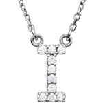 Afbeelding in Gallery-weergave laden, 14k Gold 1/10 CTW Diamond Alphabet Initial Letter I Necklace
