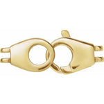 Carica l&#39;immagine nel visualizzatore di Gallery, 14k Yellow Gold Hinged Designer Lobster Clasp 21mm x 7.5mm OD Outside Diameter Jewelry Findings
