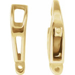 將圖片載入圖庫檢視器 14k Yellow Gold Hinged Designer Lobster Clasp 21mm x 7.5mm OD Outside Diameter Jewelry Findings
