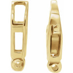 Carica l&#39;immagine nel visualizzatore di Gallery, 14k Yellow Gold Hinged Designer Lobster Clasp 23mm x 8mm OD Outside Diameter Jewelry Findings
