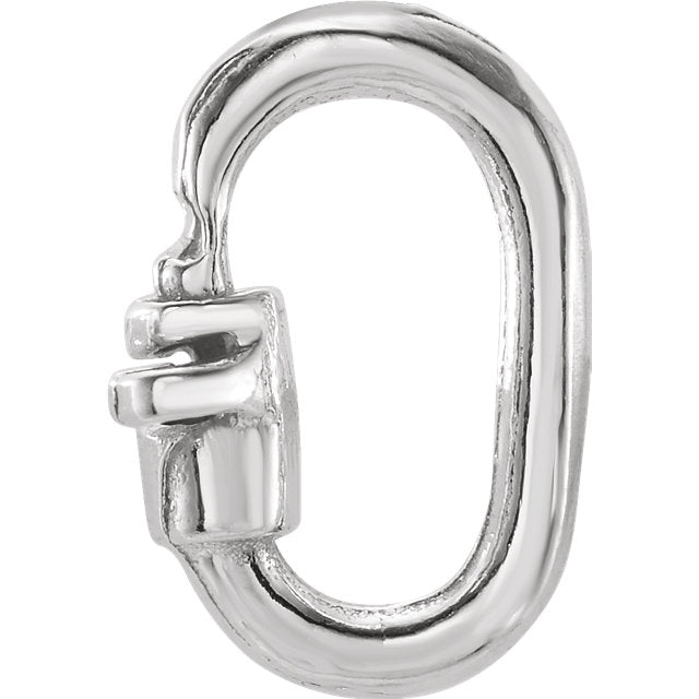 14k Yellow Gold or Sterling Silver 8mm x 5mm OD 1.2mm Thick Link Lock Jump Ring No Soldering