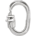 Carica l&#39;immagine nel visualizzatore di Gallery, 14k Yellow Gold or Sterling Silver 8mm x 5mm OD 1.2mm Thick Link Lock Jump Ring No Soldering
