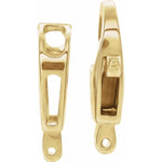 Load image into Gallery viewer, 14k Yellow Gold Hinged Designer Lobster Clasp with End Tabs 29mm x 10.5mm
