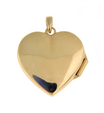 Załaduj obraz do przeglądarki galerii, 14k Yellow Gold Heart Photo Locket Pendant Charm Customized Personalized

