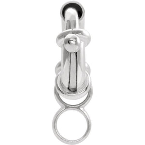 Sterling Silver Large Jumbo Super Spring Clasp 12.75mm 14.75mm 16.5mm 20mm with Closed Jump Ring Jewelry Findings