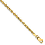 이미지를 갤러리 뷰어에 로드 , 14K Yellow Gold 2.75mm Diamond Cut Rope Bracelet Anklet Choker Necklace Pendant Chain
