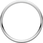 Φόρτωση εικόνας στο εργαλείο προβολής Συλλογής, 14K White Gold 4mm Milgrain Wedding Ring Band Comfort Fit Light
